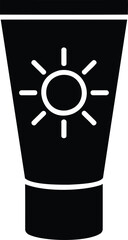 Fototapeta premium Sunscreen Tube with Sun Icon, Protection, and Care Concept