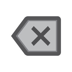 Obraz premium Vector of Backspace Key Icon For UI_Flat Icon