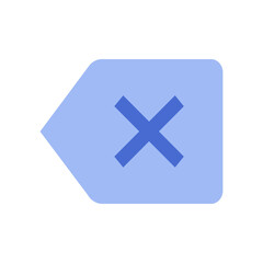 Fototapeta premium Vector of Backspace Key Icon For UI_Dual Tone Icon