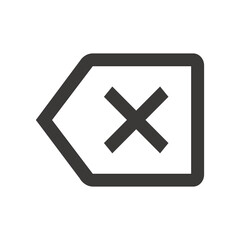 Fototapeta premium Vector of Backspace Key Icon For UI_Line Icon