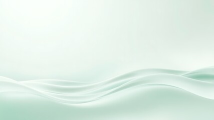 Obraz premium Flowing mint green waves smooth