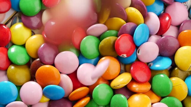 Colorful candy mix on a table at a party or event