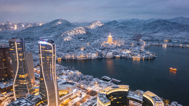Snow Scenery of Hangzhou, Zhejiang, China