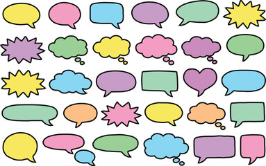 Fototapeta premium Speech Bubble Set Chat Icons Set and Message Design Balloon Collection