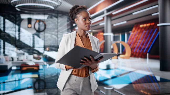 Young Black Woman Hotel Manager Checking Quality Of Service