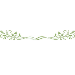 Minimal Green Botanical Divider Line