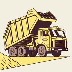 Construction dump truck illustration ©  MST RABEYA  BEGUM