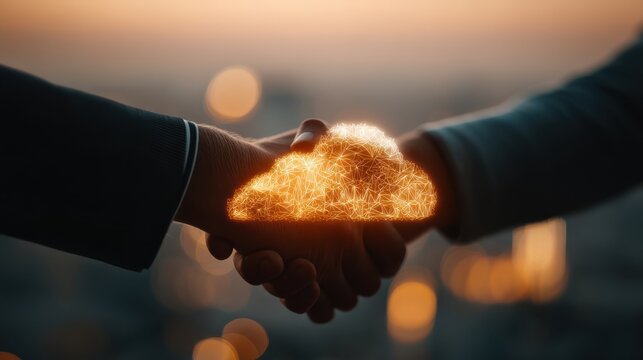 A lawyer and a cloud architect collaborating on a blueprint.
