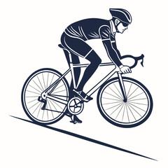 Fototapeta premium Cyclist riding a road bike