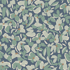 Vector botanical illustration seamless repeat pattern