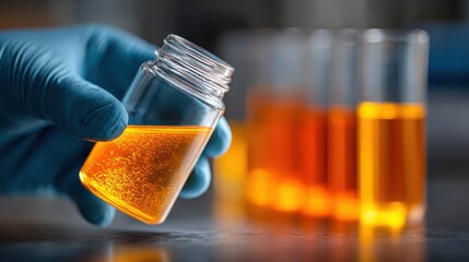 An engineer measuring pH of a liquid sample in a lab setting.