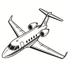 Private jet illustration