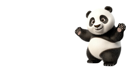 Upright panda bear in darkness bear stands tall observed in shadows upright panda