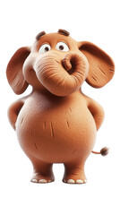 Fototapeta premium Stuffed elephant toy close up details displayed soft plush elephant with intricate fabric textures shown