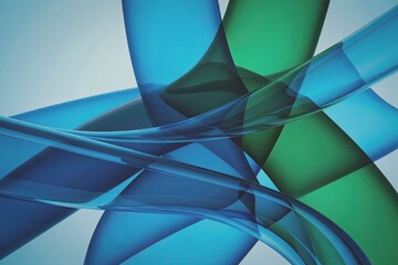 Abstract blue and green swirls