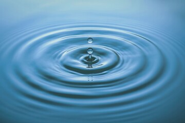 Calm water ripple reflection