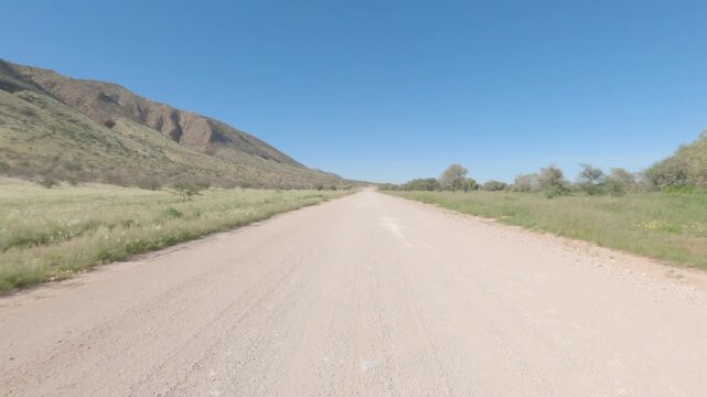 Driving On Namibian Gravelroads