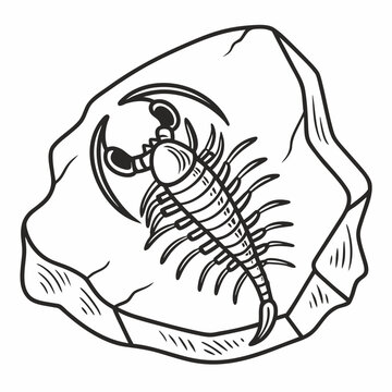 Fossil of an ancient sea scorpion