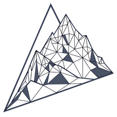 Abstract geometric triangle composition