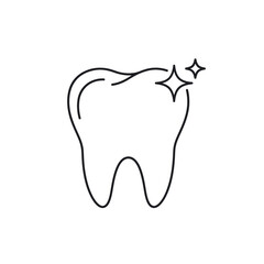 Obraz premium A clean, healthy tooth sparkling with brightness, representing dental hygiene and oral care