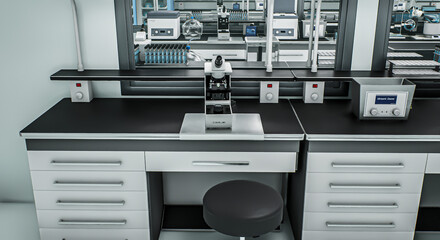 ラボ　クリーンルームの午後