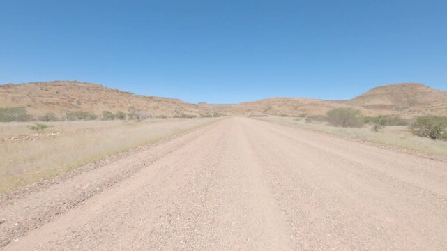 Driving On Namibian Gravelroads