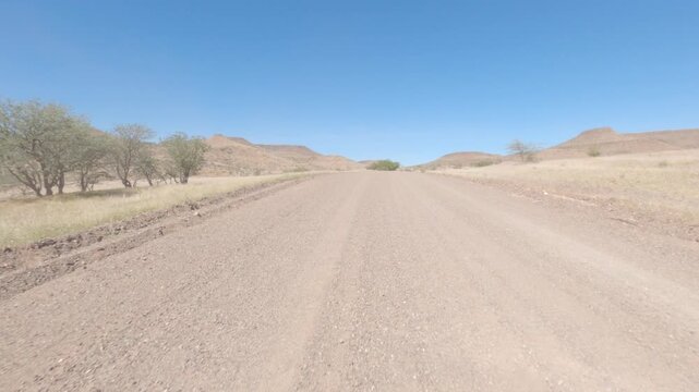 Driving On Namibian Gravelroads