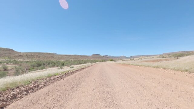 Driving On Namibian Gravelroads