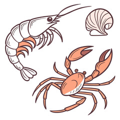 Seafood illustration