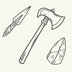 Medieval weaponry illustration
