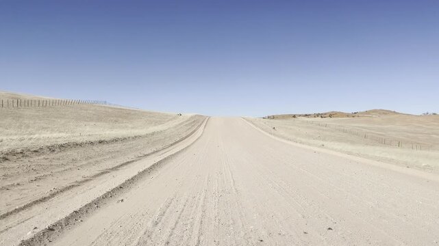 Driving On Namibian Gravelroads