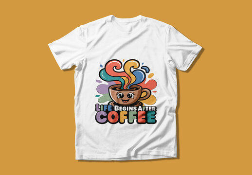 Coffee T Shirt Design Layout
