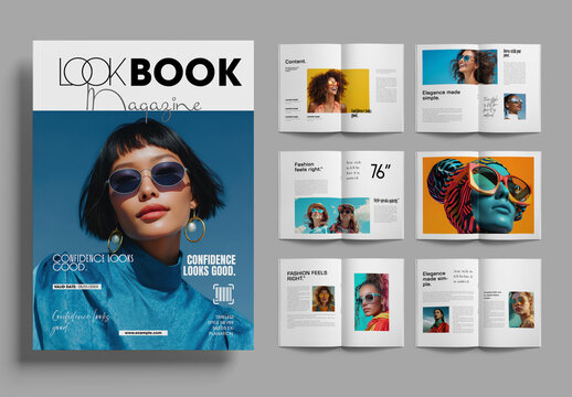 Fashion Lookbook Magazine Design Layout Template