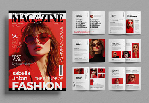 Luxury Fashion Magazine Layout Template