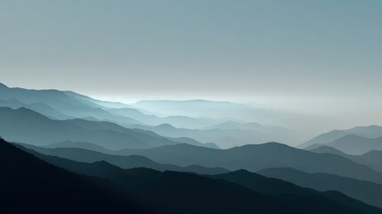 Fototapeta premium Misty mountain range