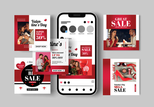 Valentine Social Media Post Layout