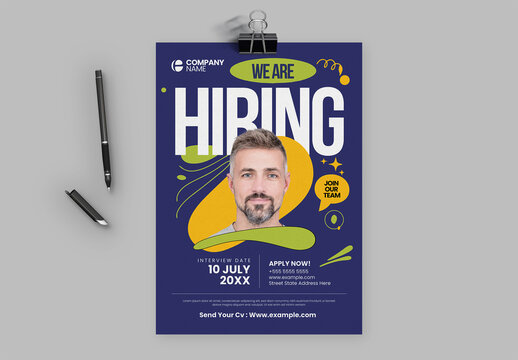 We Are Hiring Flyer Template Layout