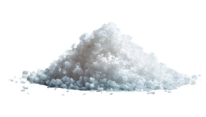 Small pile of white, translucent, crystalline granules against a dark background