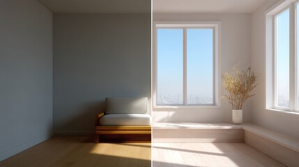 Fototapeta premium Sunlit interior design