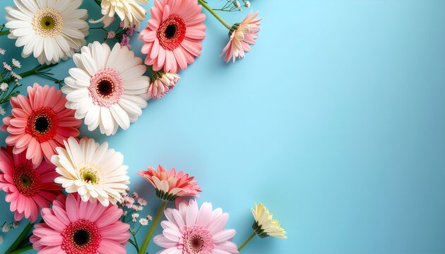 季節の花のポストカードをイメージした背景画像