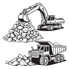 Construction vehicles in action © MST CHIN BANU BEGUM