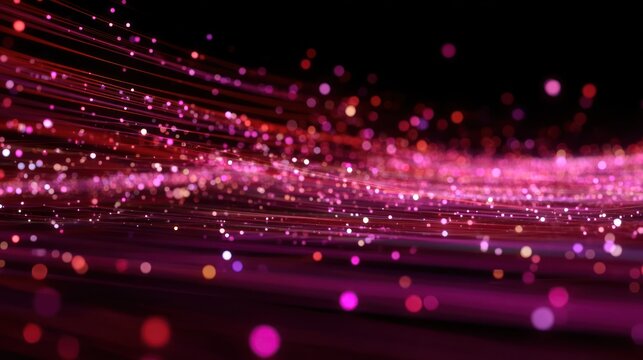 Abstract pink data stream technology background