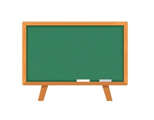 Green Blackboard with Chalk on Easel.