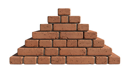 Obraz premium Stack of Red Bricks Forming a Pyramid