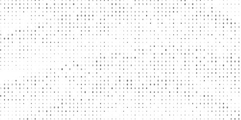 Abstract binary code wave of ones and zeros. Vector graphic pattern with digital stream © syarif