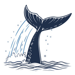 Whale tail illustration © RABBY