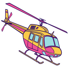 Colorful cartoon helicopter © RABBY