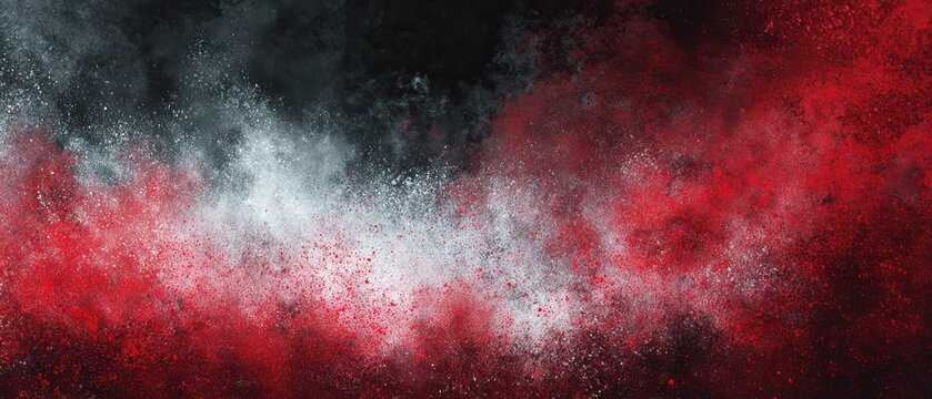 Red smoke explosion with dramatic contrast and depth