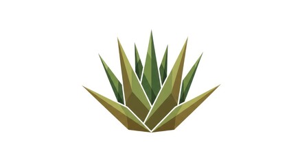 Fototapeta premium Abstract illustration of a succulent plant on white background