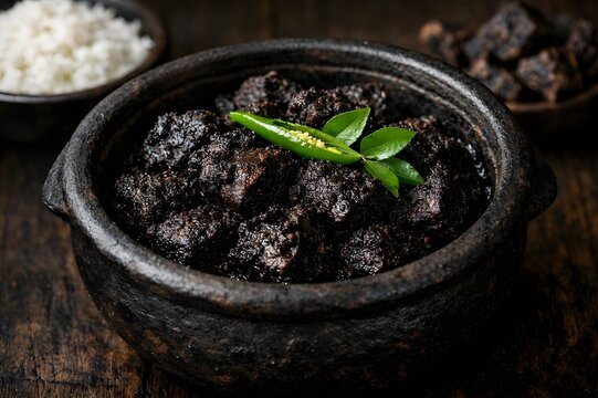 Authentic Sri Lankan Ambul Thiyal Sour Fish Curry in Clay Pot